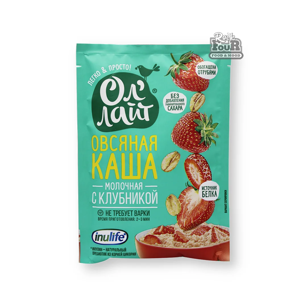 Oatmeal milk porridge "Ol'light" with strawberries 40g